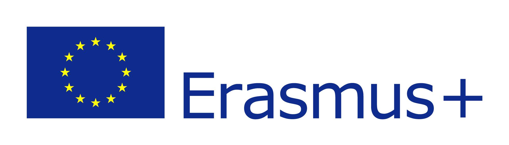 EU-lippu ja Erasmus+ -logo.